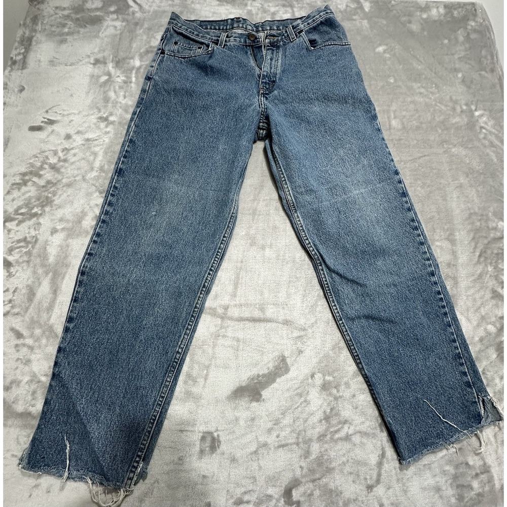 Men's BILL BLASS Jeans Denim Relaxed Fit Size 32 X 30‎ Designer Cut Off EUC